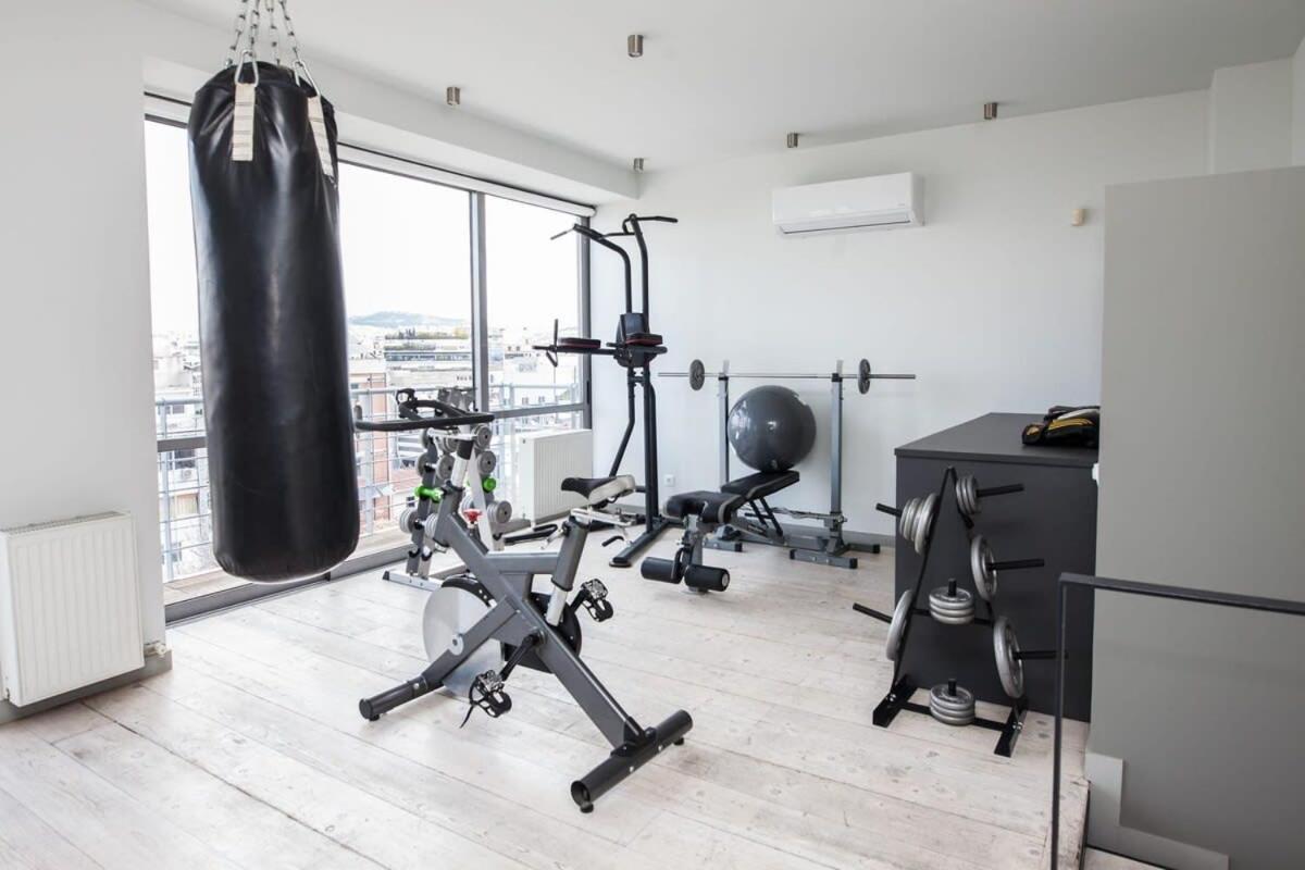 Penthouse With 360 View Of Athens And Private Gym Apartment Exterior photo
