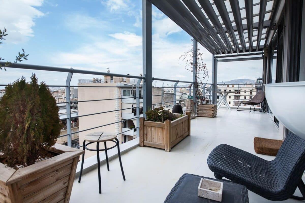Penthouse With 360 View Of Athens And Private Gym Apartment Exterior photo